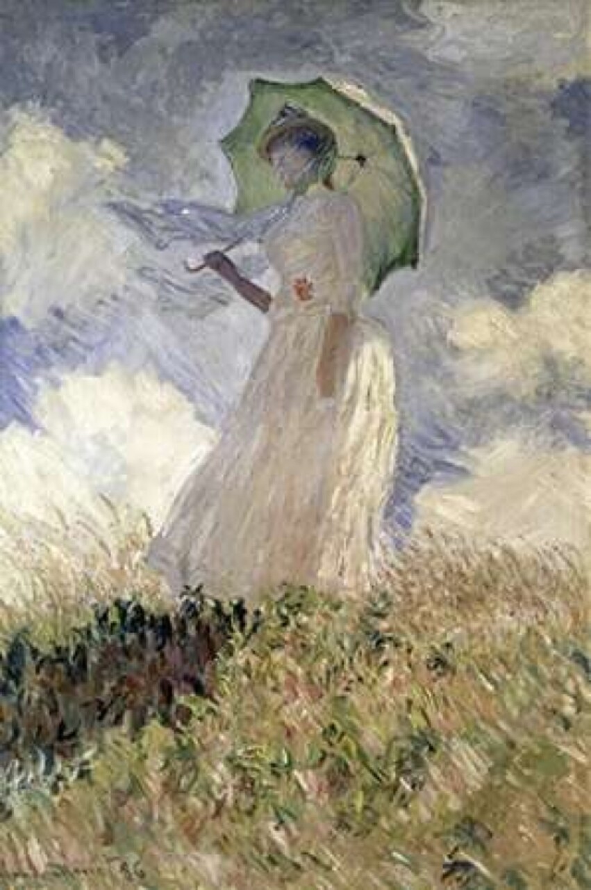 Woman with a Parasol Turned to the Left 1886 Poster Print by Claude Monet - Item # VARPDX278750